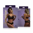 Christine Mistiquelady – peek-a-boo lace bra set – adjustable bow-ties – black – S/M — Photo 9