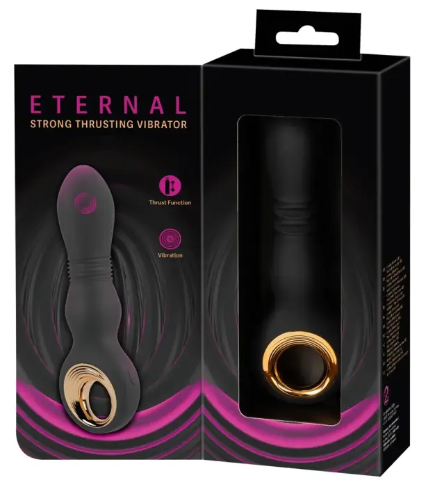 Eternal Strong Thrusting Vibrator – 17 cm (6.7″) – melns Foto 11