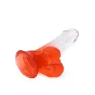Kiotos Cox krāsains dildo – 18 cm (7″) – Caurspīdīgs/Sarkans — Foto 7