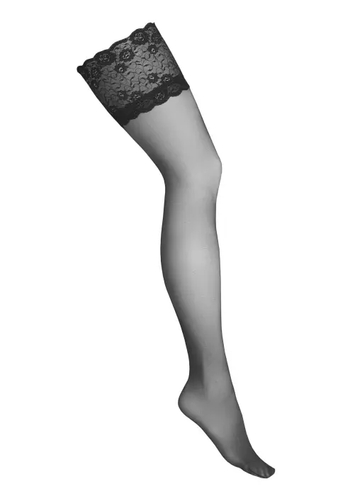 Hold Ups H008 sukad kuni reieni – mustad – L/XL