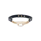 SPORTSHEETS Cougar Day Collar – animal print faux leather – gold hardware – 38–43 cm — Photo 4