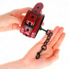 KINK темно-красные кожаные фиксаторы для запястий 23x5 cm — Фото 3