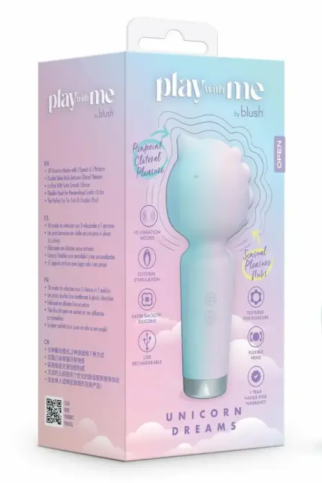 Play With Me Unicorn Dreams – compact rechargeable silicone massager – 11.4 cm