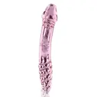 Divpusējs Rhinestone Wand Dildo – 20 cm (8″) – Caurspīdīgs — Foto 2