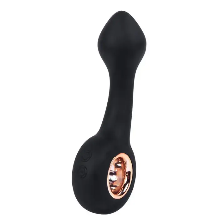 Вибрирующая анальная пробка – 14 cm (5.5″) – Черная