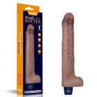 LoveToy Real Softee – įkraunamas vibruojantis silikoninis dildo – 26,7 cm (10,5 colio) — Nuotrauka 1
