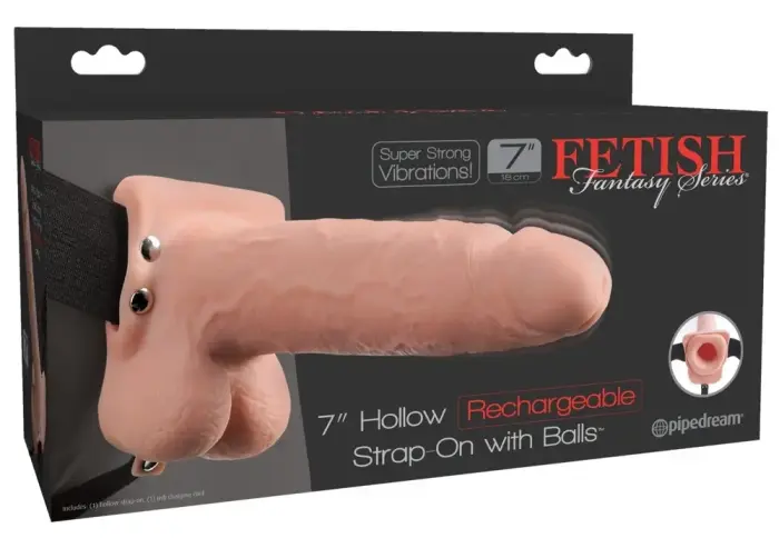 Fetish Fantasy Series 7 полый страпон-вибратор – 18.9 см (7.4″) – телесный