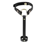 Bijoux Indiscrets Maze Simple rankos apyrankė Black Vegan Leather — Nuotrauka 1