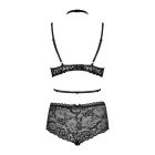 Obsessive mežģīņu apakšveļas komplekts – melns – L/XL — Foto 4
