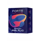 FORTO Vibrating Anal Plug – analinė kamštis – silikonas – mėlynas – 10 režimų — Nuotrauka 1