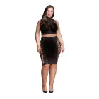 Kala XXXVII Two Piece Set with Turtleneck Crop Top and Skirt – Black – Plus size — Photo 11