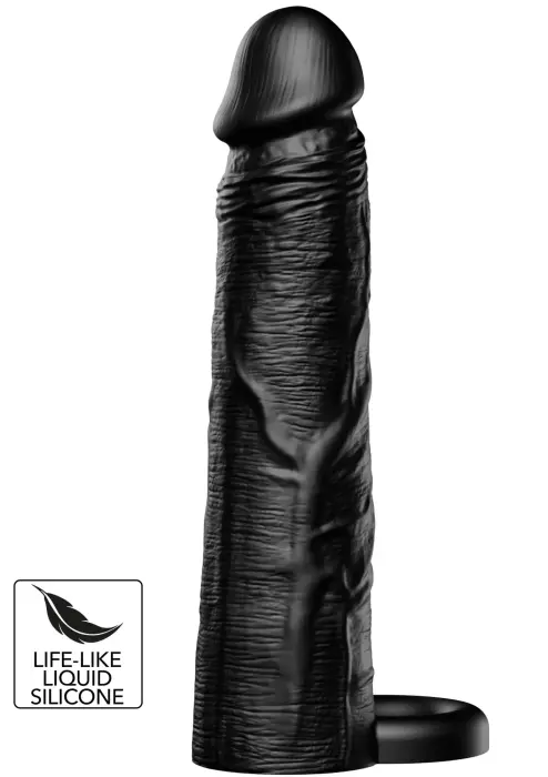 INFERNO by HIDDEN DESIRE Penis Sleeve with Ring – 20 cm – Black