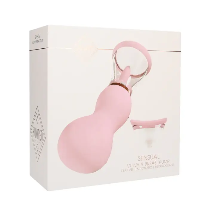 Shots Sensual – rechargeable vulva and breast pump set with licking function – pink