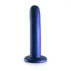Gluds silikona G-punkta dildo – 14,5 cm (6″) – Metālisks Foto 5