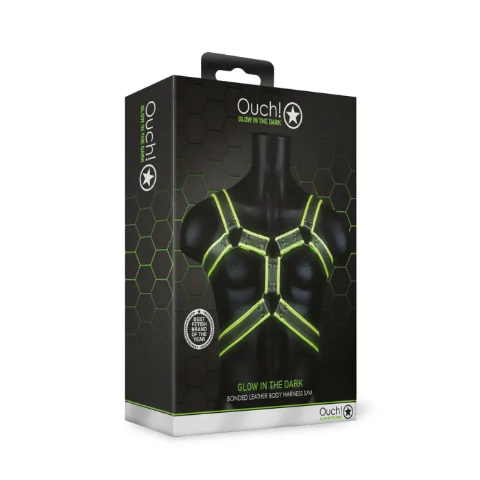 Ouch! Glow in the Dark Body Harness – S/M