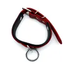 Black & Red Leather Collar with Big O-Ring — Photo 7