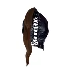 Mask with Brown Ponytail – Black — Photo 5