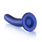 Гладкий силиконовый G-поинт дилдо – 17 cm (7″) – синий — Фото 4