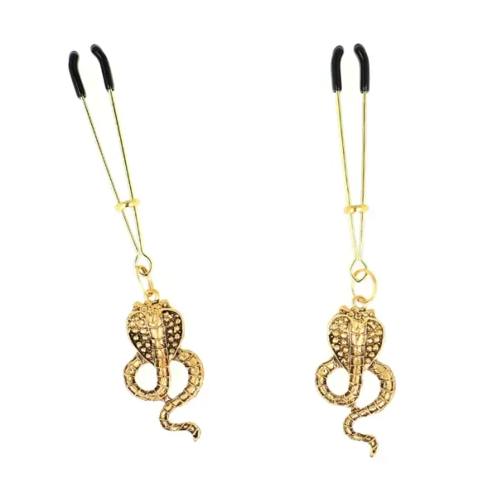 KINK Cobra Pendant Nipple Clamps 6 cm – Silver