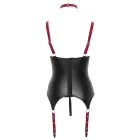 Cottelli BONDAGE Basque Set with Collar and Handcuffs – Black/Red – L — Photo 7