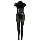 Чёрный catsuit с эффектом мокрой кожи и молниями – XL — Фото 8