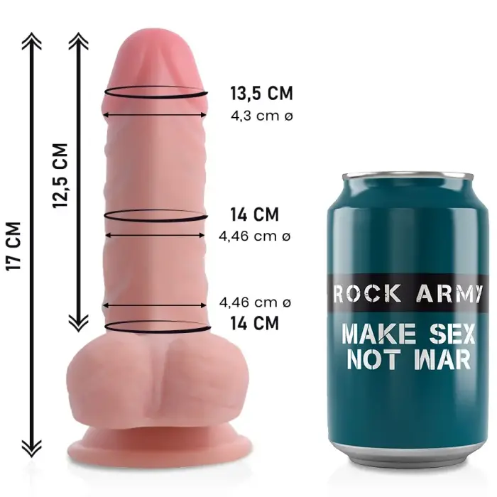 Rockarmy kahekihiline Panzer dildo – 17 cm (6.7″) – nahavärv
