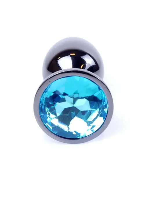 Plug-Jewellery Dark Silver anālais spraudnis – 7 cm (2.8″) – Gaiši zils