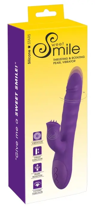 Sweet Smile вращающийся кролик-вибратор с функцией толчков – 24.7 cm (9.7″) – розовый