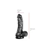 Dildorama 515 Line reālistisks dildo – 18 cm (7″) – Melns — Foto 3
