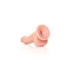 Išlenktas realistiškas dildo su sėklidėmis ir siurbtuku – 15.5 cm (6″) – Kūno spalva Photo