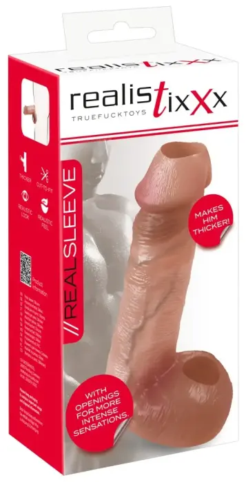 Realistixxx RealSleeve Intense peenise varrukas – 16 cm – nahavärv