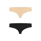 Bye Bra Invisible stringų rinkinys – kūno spalvos ir juodi – L — Nuotrauka 1