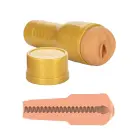 Oriģinālais cauruļveida masturbators – ādas krāsa Foto 1