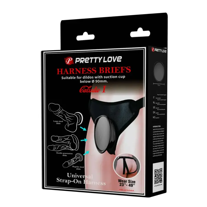 Pretty Love Fogg II Black Universal Harness Briefs Foto 6