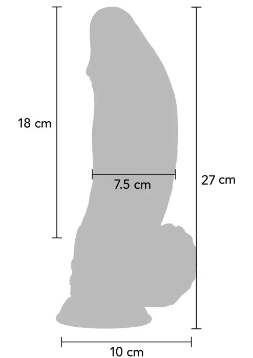 Demon Monster Vibrating Dildo – 23+ cm – Black