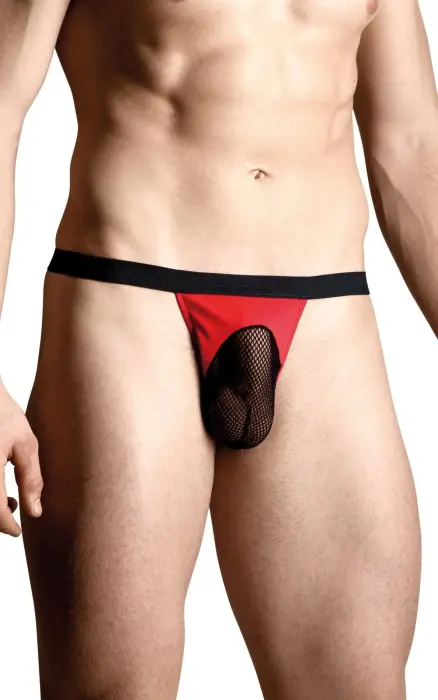 Men's Thong with Adjustable Straps – Red – M/L