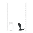 Vienkāršs rievots silikona prostatas masieris – 18 cm – Melns Foto 7