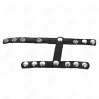 KINK Adjustable Silicone Ring with Triple Ball Divider Straps – Black — Photo 3