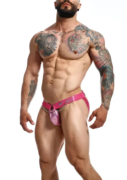 Dngeon Chainlink Jockstrap – Pink – One Size