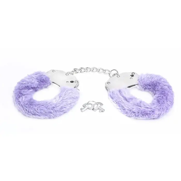 Fetish Fantasy Metal Handcuffs with Purple Fur