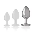 Intense Aluminum Plug with Silver Crystal – 9 cm – Silver – L — Photo 5