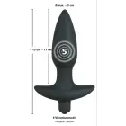 Black Velvets vibrējošs anālais spraudnis – 15 cm – Melns — Foto 5