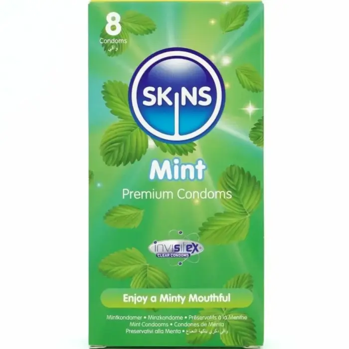 Skins Mint maitsestatud eriti õhukesed kondoomid – 10 tk
