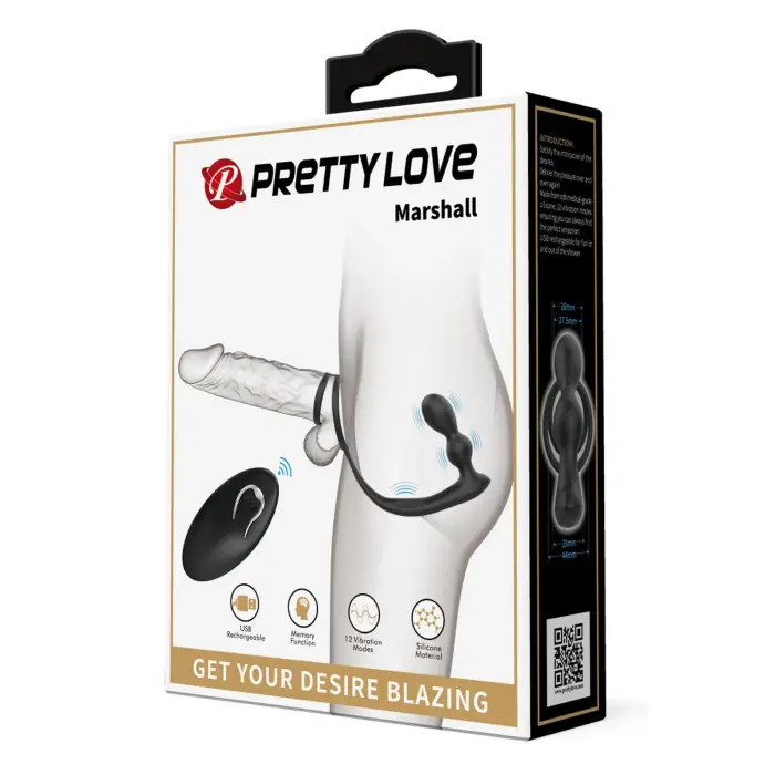 PRETTY LOVE - Vibrējoša peņa uzmava VI ar USB uzlādi