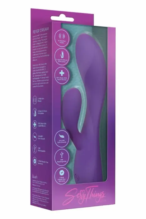 SEXY THINGS Fever Dream Dual Motor Rabbit Vibrator, Silicone, Pink, 19.7 cm