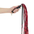 Fetish Collection Faux Leather Flogger – 64 cm – Red and Black — Photo 4