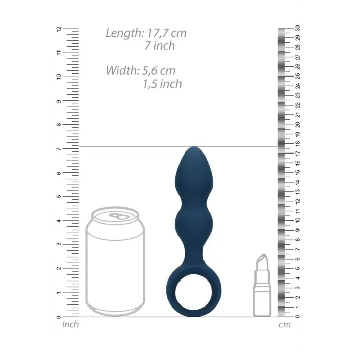 Ašaros formos analinis kištukas – L – Baltijos mėlynas – Blue Photo