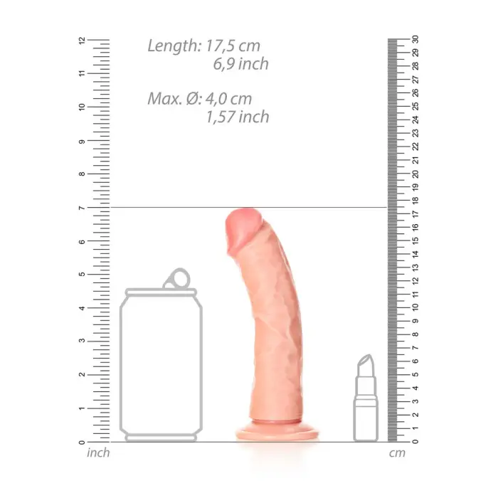 Izliekts reālistisks dildo ar piesūcekni – 15.5 cm (6.1″) Foto 5