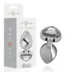 INTENSE White Heart Aluminum Metal Plug S – Decorative Crystal Base — Photo 1