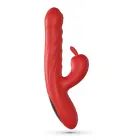 CRUSHIOUS Lapin triušio vibratorius su stūmimo funkcija – 21.5 cm (8.5″) – raudonas — Nuotrauka 4
